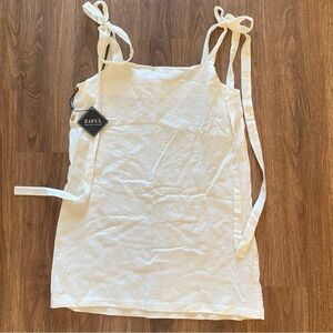 Zaful White Dress with‎ Button Accents